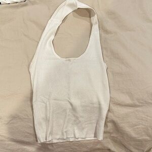 White Knit Tank Top